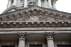 07-3 The Pediment Over The Entrance Of The Former New York City Police Headquarters At 240 Centre St In Little Italy New York City